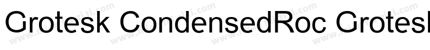 Grotesk CondensedRoc Grotesk Conden字体转换